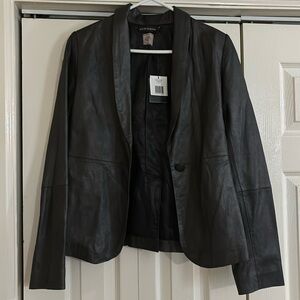 NWT Antik Batik Eros 1-button lined leather jacket/blazer with back vent size M